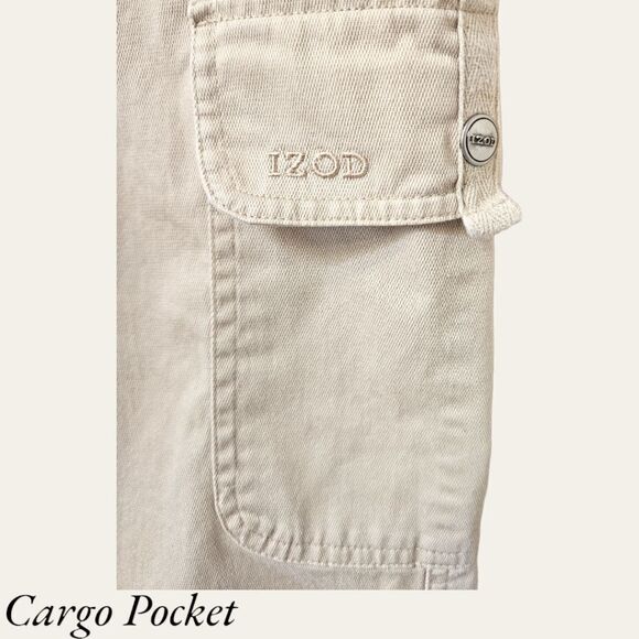 IZOD Women's Tan Cargo /Capri  Shorts With Stretch. - Picture 6 of 12